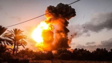 غارات علي غزة