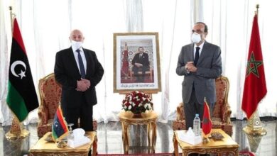 عقيلة صالح ونظيره المغربي