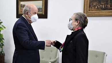 نجلاء بودن وعبد المجيد تبون