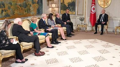 قيس سعيد مع وفد الكونغرس الأمريكي