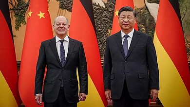 أولاف شولتس وشي جينبينغ