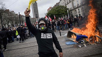 احتجاجات مليونية في فرنسا ضد قانون التقاعد والشرطة تشتبك مع المتظاهرين