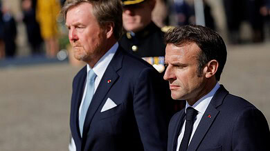 ماكرون وملك هولندا ويليم ألكسندر