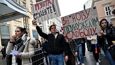 تظاهرة في بلغراد