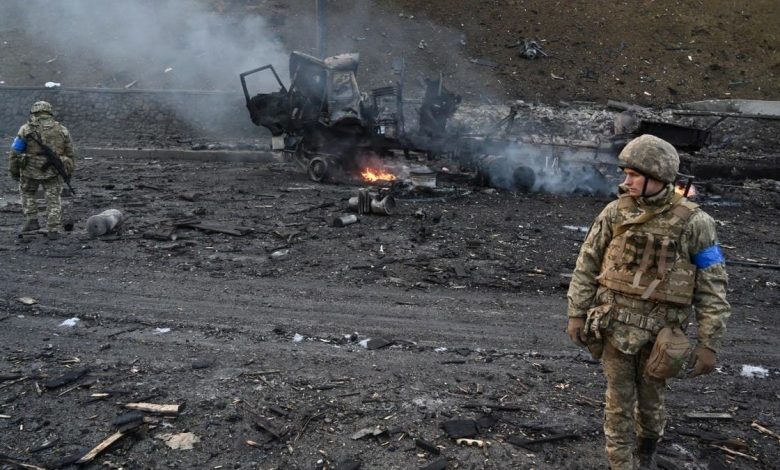 آثار المعارك في محيط كييف