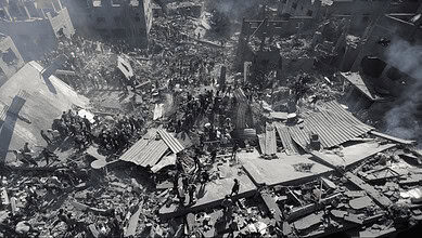 مشاهد الدمار في خانيونس