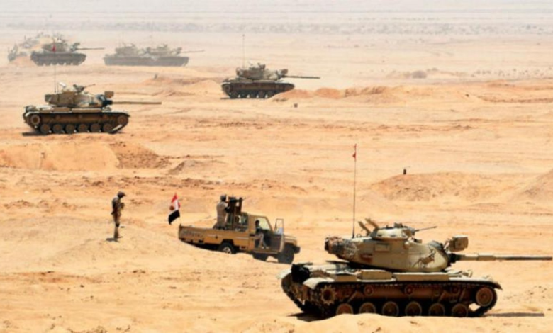 Egyptian Armed Forces conduct live ammunition maneuvers in Sinai