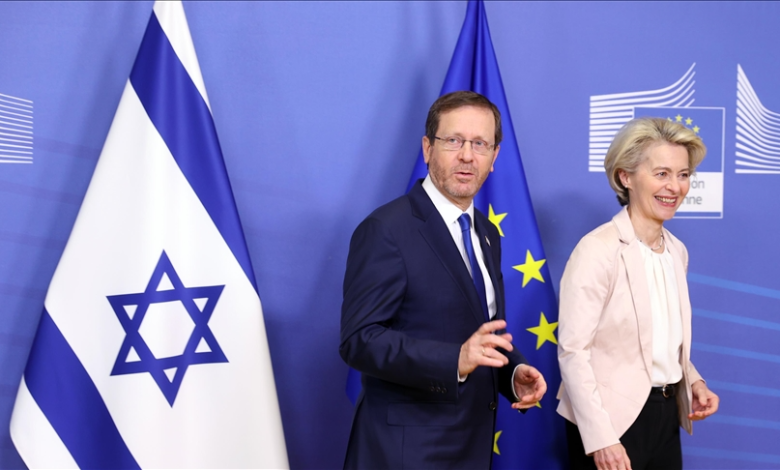 Israeli President Isaac Herzog meets European Commission President Ursula von der Leyen in Brussels, Belgium on January 25, 2023.
