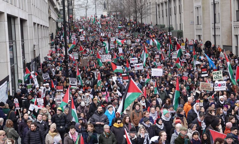 Global demonstrations denouncing the genocide in Gaza