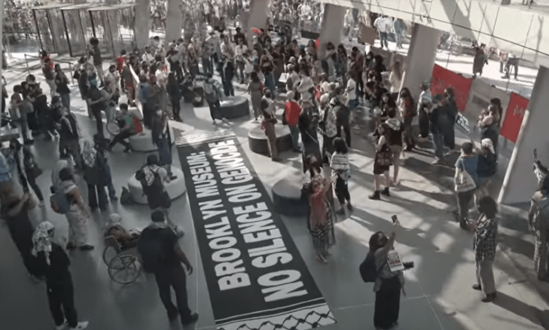 Pro-Palestinian protest at Brooklyn Museum