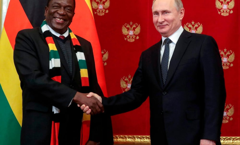 Putin with Emmerson Mnangagwa