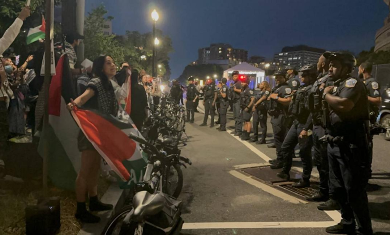 Anti-Netanyahu demonstration in Washington, July 24, 2024