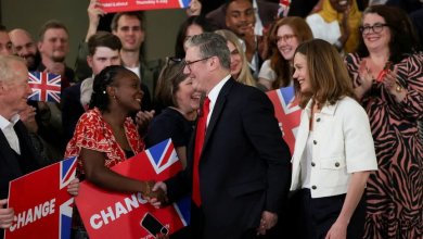 Keir Starmer, leader of the British Labor Party, delivers a speech after announcing his party's victory in the general elections. July 5, 2024