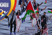 Palestinian Olympic team greeted