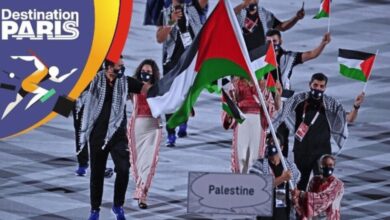 Palestinian Olympic team greeted