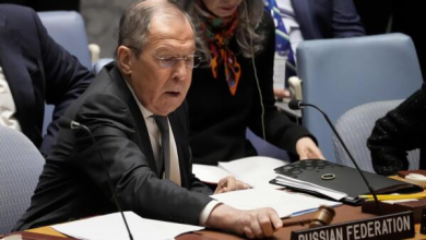 Russian Foreign Minister Sergei Lavrov during a Security Council meeting
