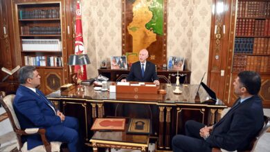 Qais Saeed with Khaled Al-Nouri