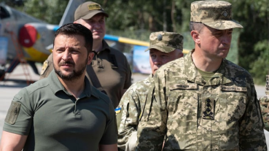 Volodymyr Zelensky published the order to dismiss Lt Gen Mykola Oleshchuk (right) on the presidential website