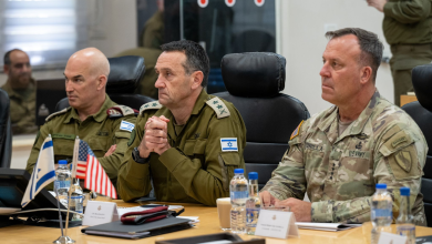 Commander of U.S. Central Command Gen. Michael Kurilla (center right) meets with IDF Chief of Staff Herzi Halevi, August 5, 2024