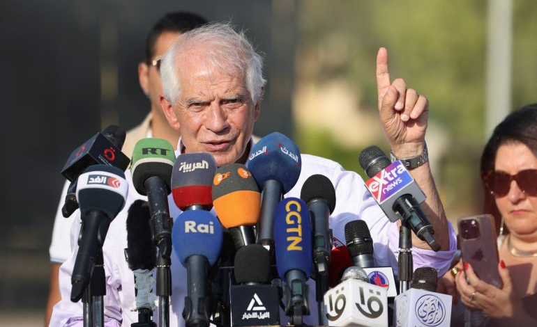 Borrell visits the Egyptian side of the Rafah crossing