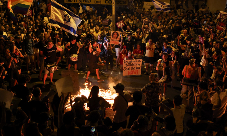 Demonstrations in Tel Aviv demanding a deal to release Israeli detainees. September 02, 2024