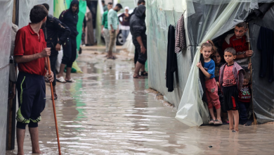 Displaced people in Gaza tents between the millstones of war and the harshness of nature