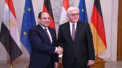 Egyptian President Abdel Fattah el-Sisi with German President Frank-Walter Steinmeier