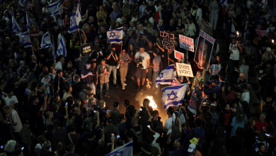 Israeli Settlers Protest in Tel Aviv