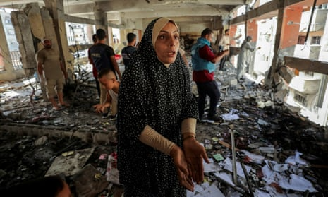 A new Israeli crime in a school sheltering displaced people in Gaza City