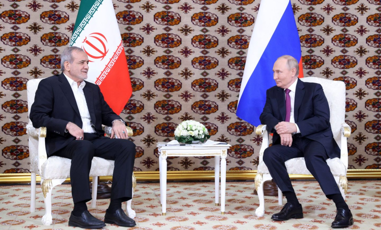 Part of the meeting between Russian President Vladimir Putin and Iranian President Masoud Pezeshkian (October 11, 2024)