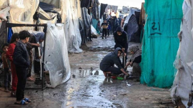 Displaced people in the Gaza Strip under the fire of occupation, siege and flooding of tents