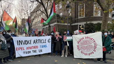 Jewish supporters of Palestine demonstrate in support of UN rapporteur Albanese in London