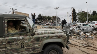 Lebanese army vehicles move towards the south of the Litani River, November 27, 2024