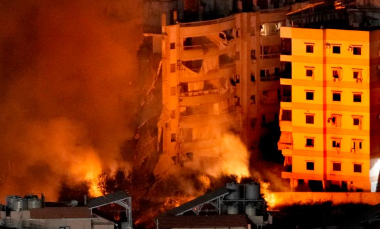 Violent Israeli raids on the southern suburbs of Beirut