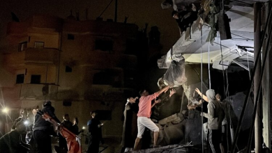 A house destroyed by the Israeli raid on Al-Nuseirat camp