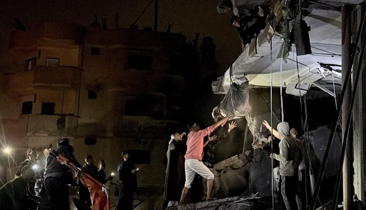 A house destroyed by the Israeli raid on Al-Nuseirat camp