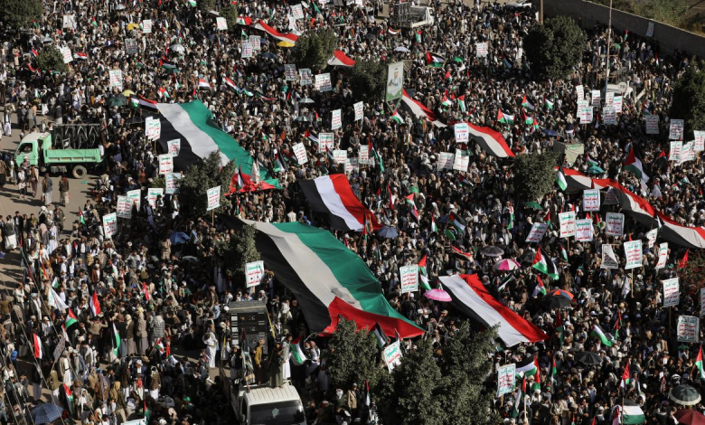 Millions of Yemenis demonstrate in support of Palestinians