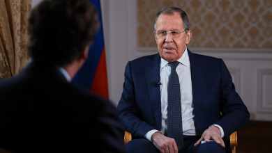 Sergey Lavrov with Tucker Carlson