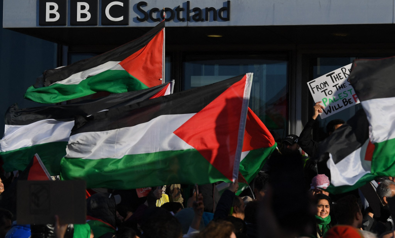 Activists Protest BBC Pro-Israel Bias