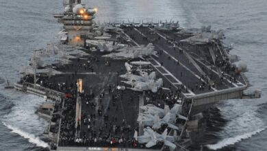 أنصار الله تقصف حاملة الطائرات الأمريكية "USS Harry Truman" في البحر الأحمر