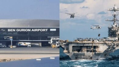 أنصار الله تهاجم بالصواريخ مطار بن غوريون الإسرائيلي وحاملتي الطائرات الأميركيتين "ترومان" و"فينسون"