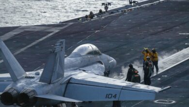 The US Navy announces the crash of an American F-18 fighter jet in the Red Sea.