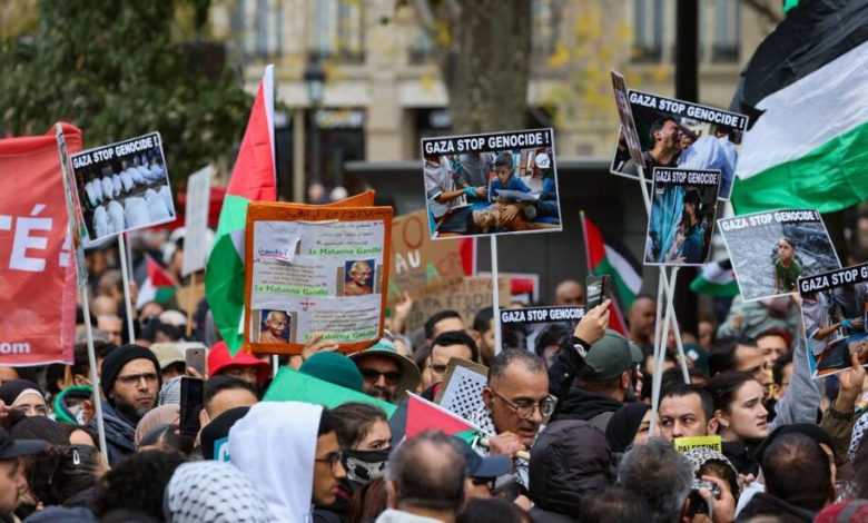 فرنسا: تظاهرات تطالب بوقف الإبادة في غزة وتدعم الاعتراف بالدولة الفلسطينية