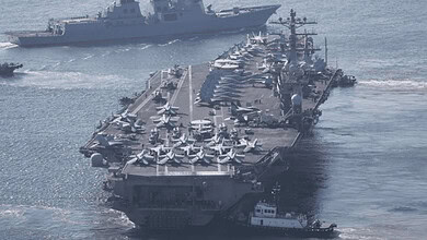 US aircraft carrier USS Nimitz heads to the Middle East