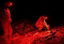 Ukrainian soldiers surrender in darkness near Bukrovsk, Russia.