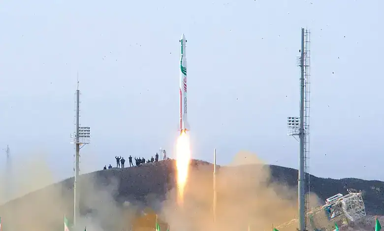 Iran missile launch during military demonstration showcasing new defense capabilities.